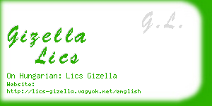 gizella lics business card